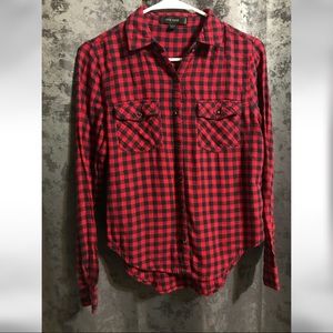 Love Tree Red&Black flannel